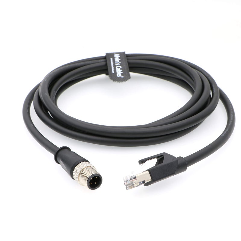Alvin's Cables M12 4 Position D Coded to RJ45 Ethernet Cable M12 4 Pin Male to RJ45 Male Network Shielded Cord Industrial Ethernet Cable 3M - Image 3